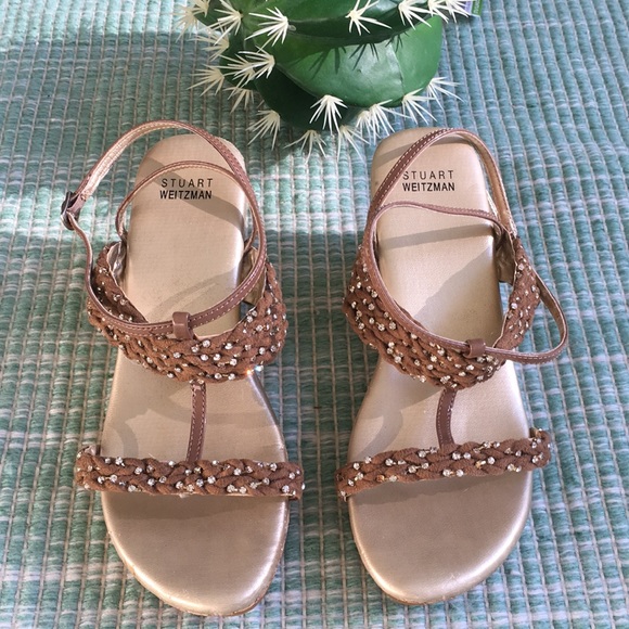 Stuart Weiztman Kids Palm Tan Espadrilles - Picture 1 of 6